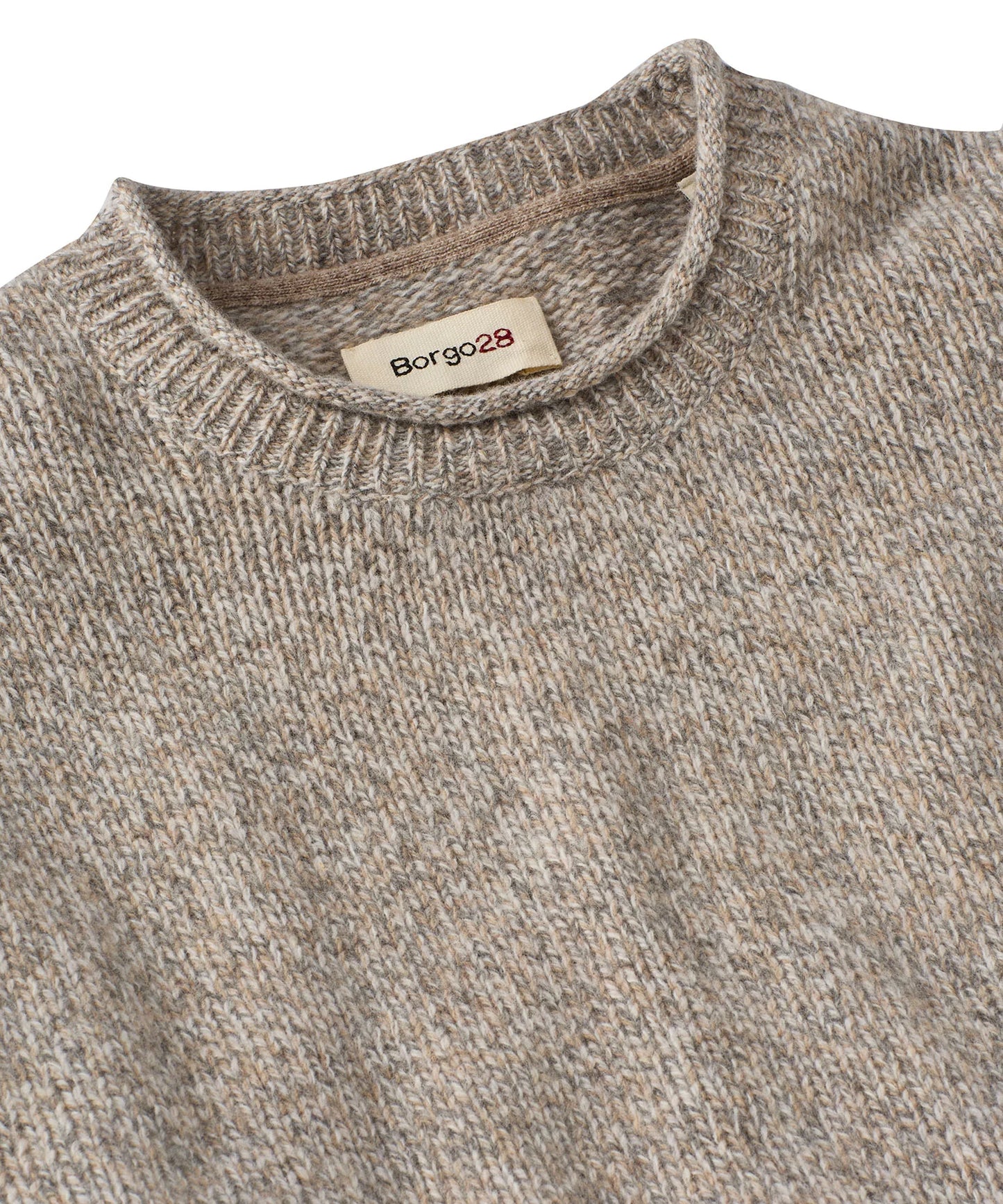 Borgo 28 - LS Raw Mouline Crew Neck Sweater