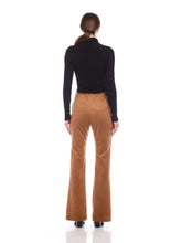 Load image into Gallery viewer, Model wearing Fifteen Twenty - Ellie Bootcut Pants in Cognac - back.