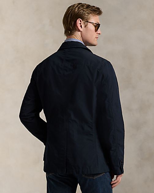 Model wearing POLO Ralph Lauren - LS Poly Nylon Pearson Sportcoat - back