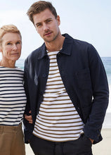 Load image into Gallery viewer, Model wearing Saint James - Sirocco II Men's Chore Jacket in Marine.