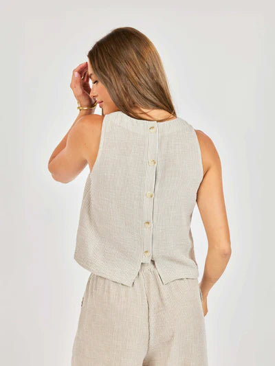 Sadie & Sage - Garden Sun Button Tank