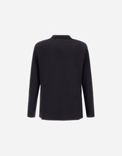 Load image into Gallery viewer, Herno Men's Seer-Crease Blazer in Blu Navy - back.