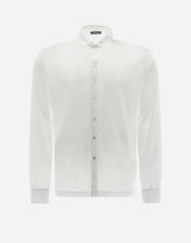 Load image into Gallery viewer, Herno Men's Jersey Crepe Polo LS Shirt in Bianco.