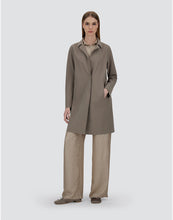 Load image into Gallery viewer, Model wearing Herno Women's Act First Scuba Snap Front Jacket - Taupe.