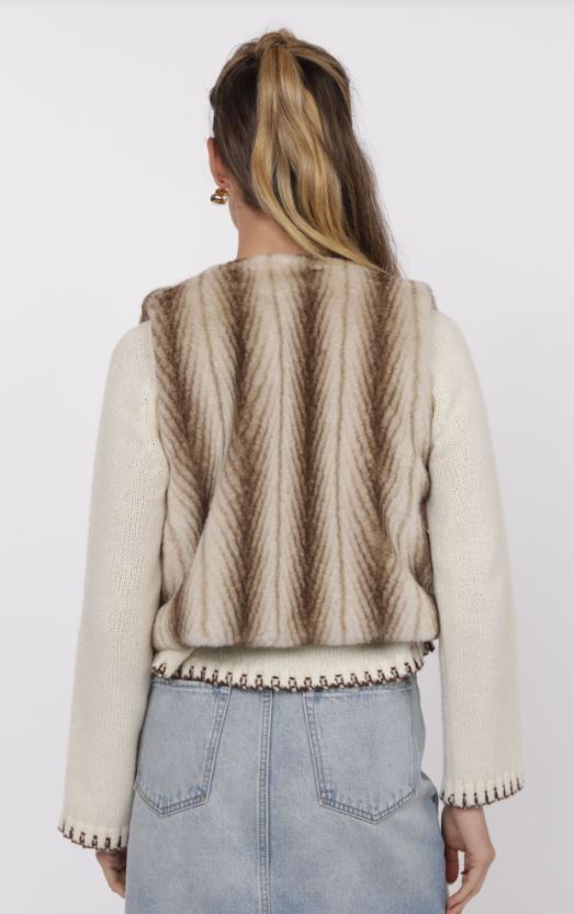 Sage the Label - Demi Faux Fur Cropped Vest