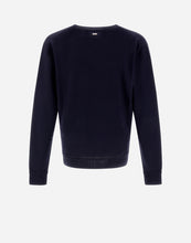 Load image into Gallery viewer, Herno Men's Wool V-Neck LS Sweater in Blue - back.