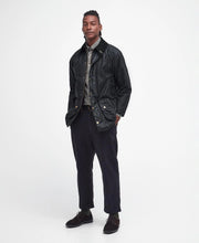 Load image into Gallery viewer, Model wearing Barbour Beaufort 40 Wax Jacket in Sage.