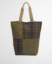 Load image into Gallery viewer, Barbour Transport Patchwork Tote Bag in Dusky Green.