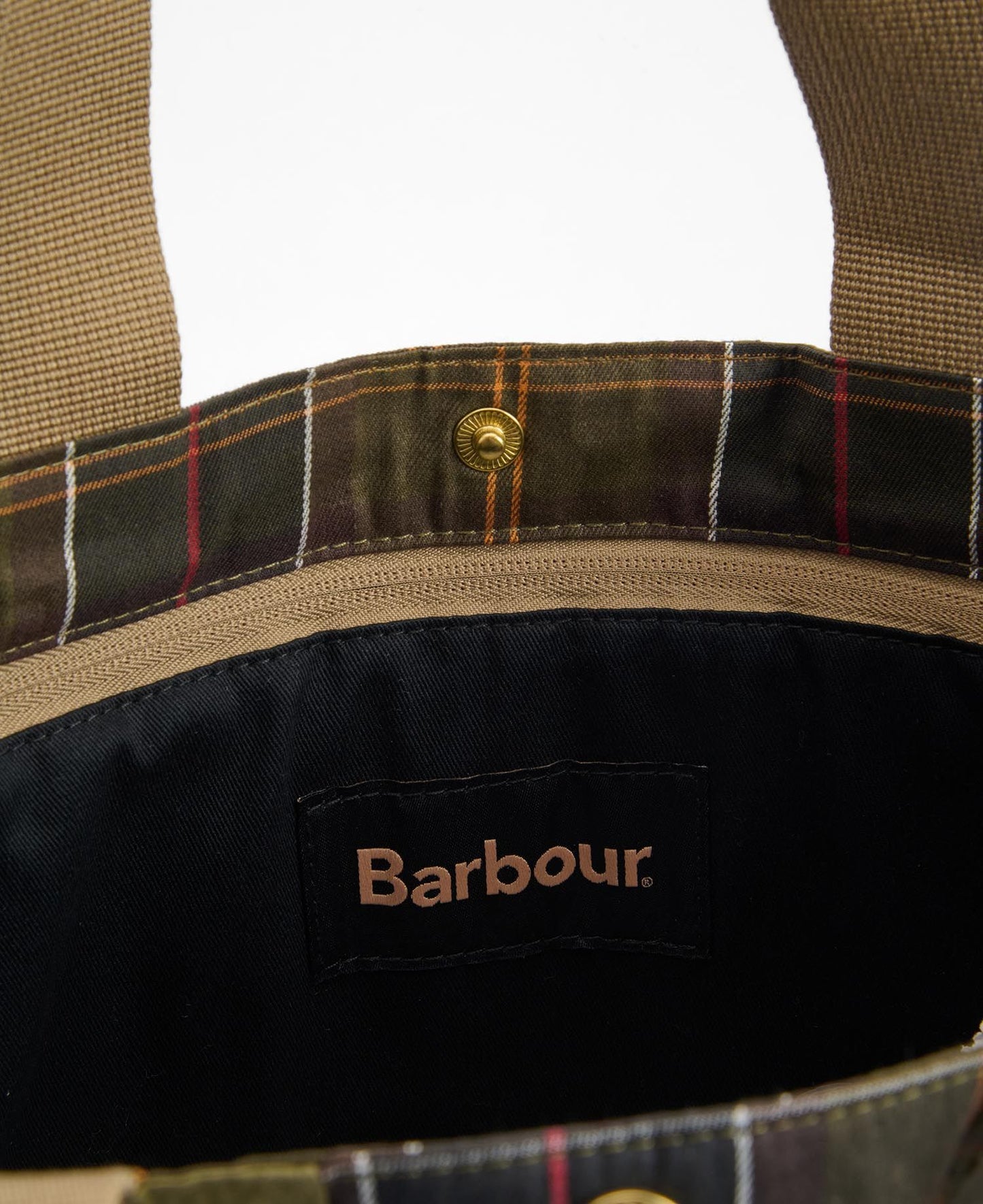 Barbour Transport Patchwork Tote Bag in Dusky Green.