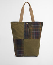 Load image into Gallery viewer, Barbour Transport Patchwork Tote Bag in Dusky Green.