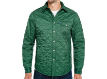 Load image into Gallery viewer, Model wearing Criquet - Quilted Shacket in Evergreen.
