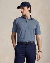 Load image into Gallery viewer, Model wearing RLX - Ralph Lauren Classic Fit Performance Polo Shirt in Refined Navy/Austin Blue.