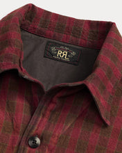 Load image into Gallery viewer, RRL - Long Sleeve Cotton Check Woven Highway Shirt Jacket in Black/Red.