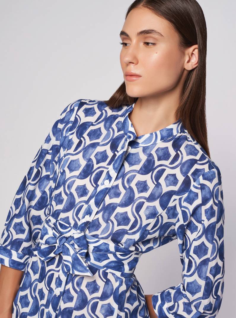 CamicettaSnob - Blue Geometric Dress