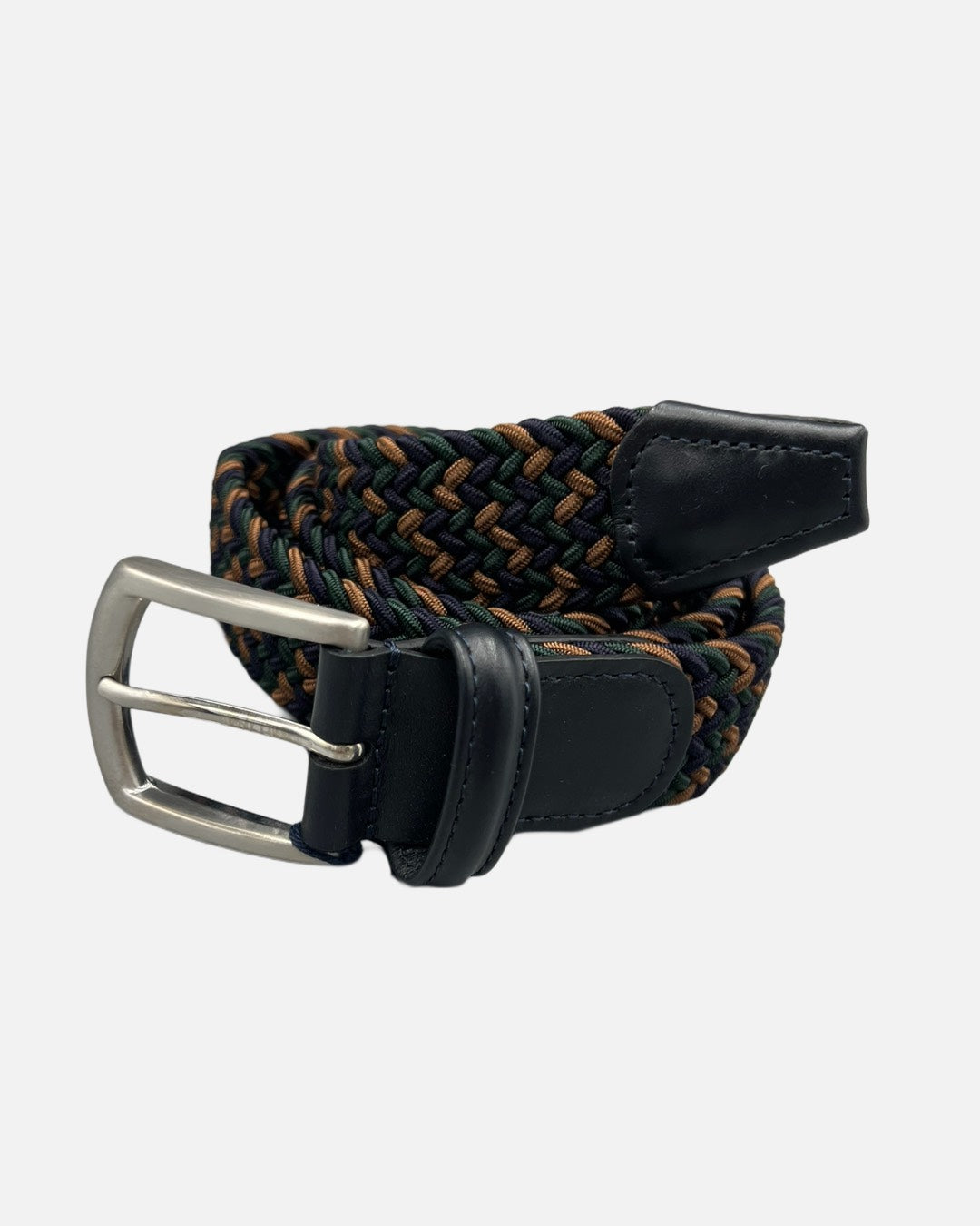 Andersons Woven Belt- Green/Blue/Khaki