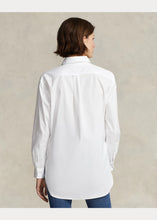 Load image into Gallery viewer, Model wearing Polo Ralph Lauren - Relaxed Fit Cotton Shirt in White - back.