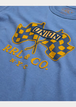 Load image into Gallery viewer, RRL - Jersey Graphic T-shirt in blue.