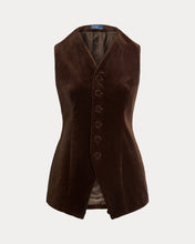 Load image into Gallery viewer, Polo Ralph Lauren - Long Velvet Vest in Circuit Brown.