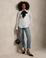 Load image into Gallery viewer, Model wearing Polo Ralph Lauren - Cotton Tuxedo Shirt in White.