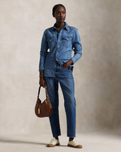 Load image into Gallery viewer, Model wearing Polo Ralph Lauren - Denim Western Shirt in Canaria Wash Denim.
