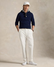 Load image into Gallery viewer, Model wearing RLX - Ralph Lauren Washable Cashmere Hoodie Sweater in Navy.