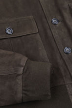 Load image into Gallery viewer, Valstar Suede Bomber Jacket in Muschio.