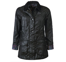 Load image into Gallery viewer, Barbour Beadnell wax jacket in black.