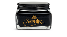 Load image into Gallery viewer, Saphir calfskin cream shoe polish in black.