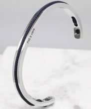 Load image into Gallery viewer, Pig & Hen - Navarch 6mm Bracelet in Navy/Silver.
