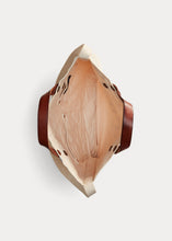 Load image into Gallery viewer, RRL canvas logo market tote in greige.