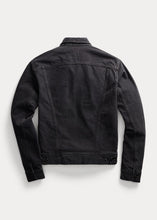 Load image into Gallery viewer, RRL - Worn-In Black Denim Trucker Jacket in Worn-In Black Wash - back.