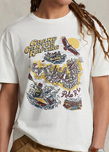 Load image into Gallery viewer, Model wearing POLO Ralph Lauren - Classic Fit Jersey Graphic T-Shirt in Deckwash White.