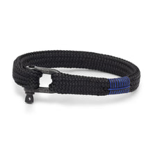 Load image into Gallery viewer, Pig & Hen Sharp Simon bracelet in black with black buckle.