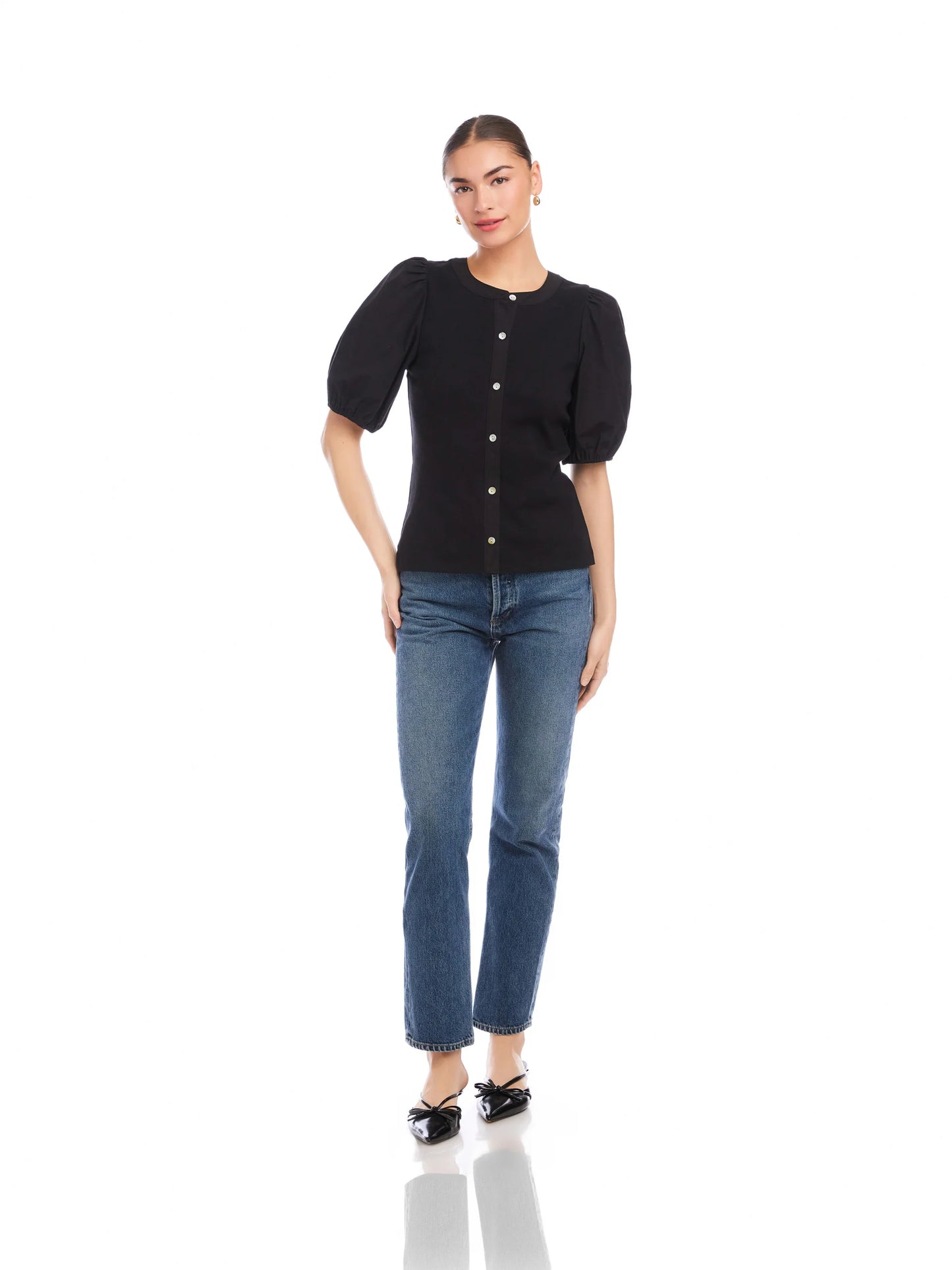 Fifteen Twenty - Black Contrast Top