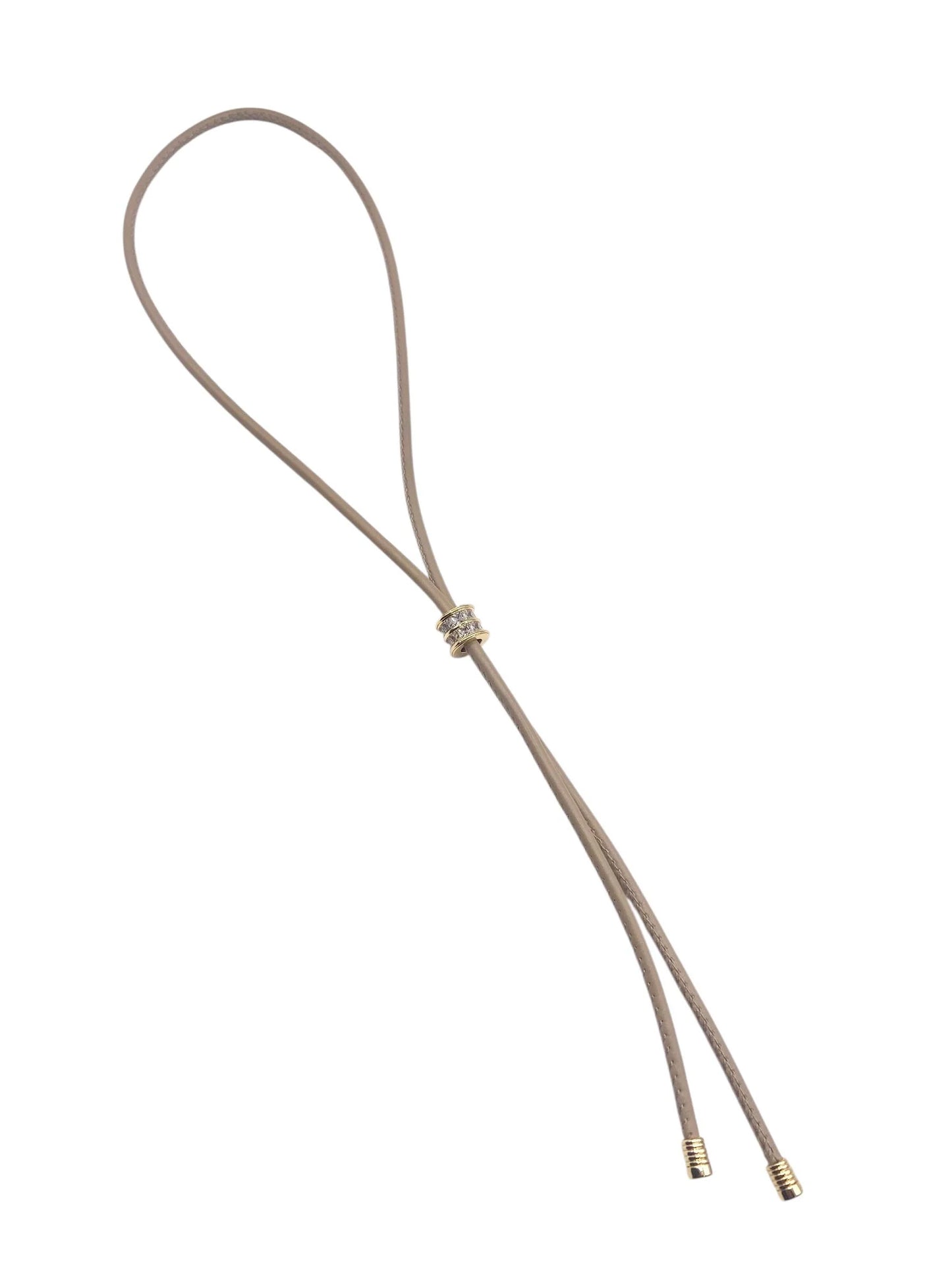 VB & CO. - Leather Lariat Necklace - Bolo Western Style