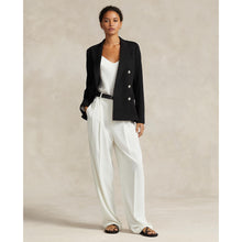 Load image into Gallery viewer, Model wearing Polo Ralph Lauren - Knit Double-Breasted Blazer in Black.
