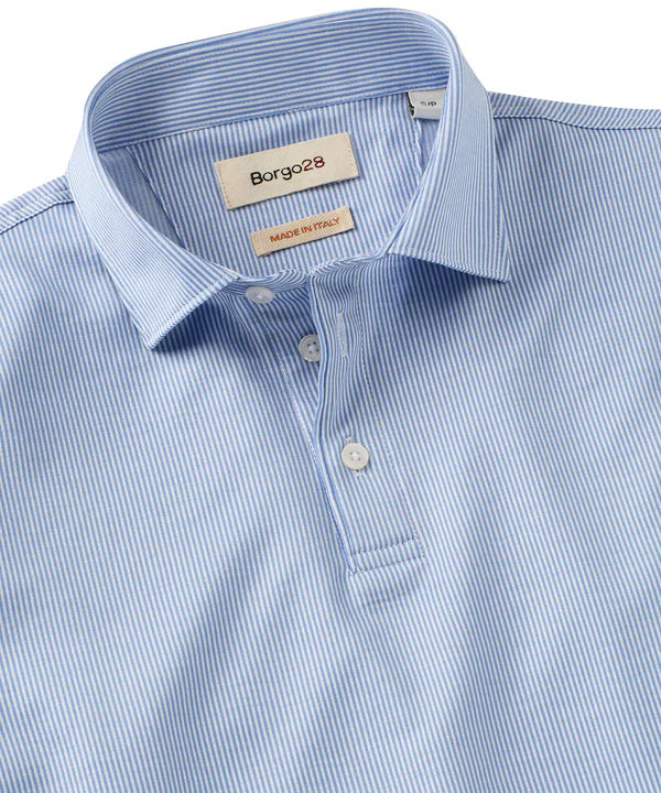 Borgo 28 - Pinstripe Short-Sleeve Polo Shirt