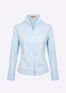 Dubarry Snowdrop Long Sleeve Button Down in Pale Blue.