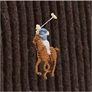 POLO Ralph Lauren -Corduroy Classic Sport Cap w/ Pony Logo - Madison Brown -Close up