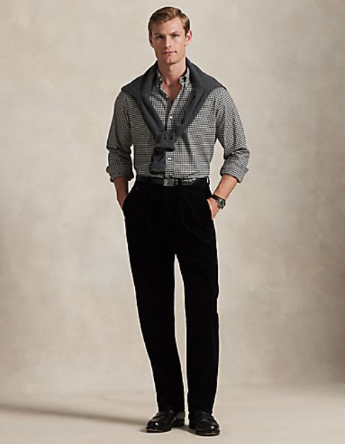 Model wearing POLO Ralph Lauren - LS Holiday Twills Sport Shirt - Check