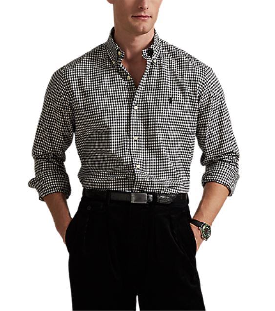 Model wearing POLO Ralph Lauren - LS Holiday Twills Sport Shirt - Check