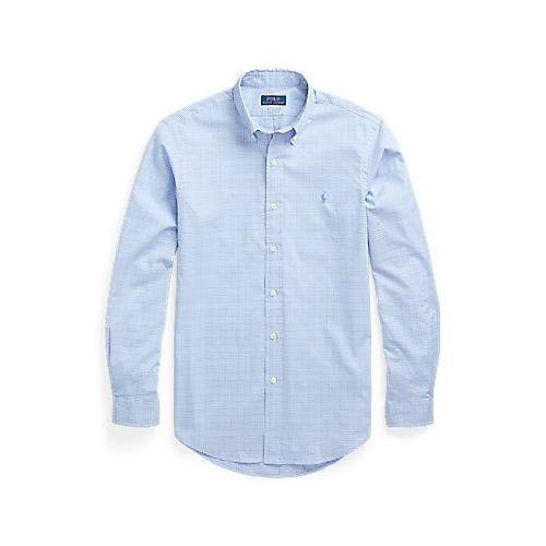 POLO Ralph Lauren - L/S Sanded Twill Sportshirt with Estate Spread Collar in Blue/White.