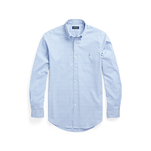 POLO Ralph Lauren - L/S Sanded Twill Sportshirt with Estate Spread Collar in Blue/White.