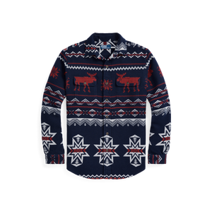 POLO Ralph Lauren - L/S Holiday Jacquard Matlock Work Shirt w/ Pockets in Holiday Jacquard.