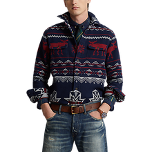 Load image into Gallery viewer, Model wearing POLO Ralph Lauren - L/S Holiday Jacquard Matlock Work Shirt w/ Pockets in Holiday Jacquard.
