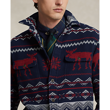 Load image into Gallery viewer, Model wearing POLO Ralph Lauren - L/S Holiday Jacquard Matlock Work Shirt w/ Pockets in Holiday Jacquard.
