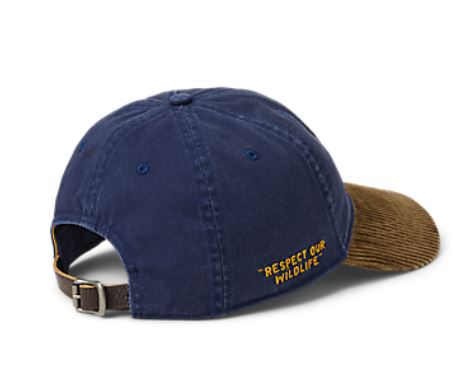 POLO Ralph Lauren - Cotton Twill Embroidered Trucker Hat w/ Corduroy Bill - back