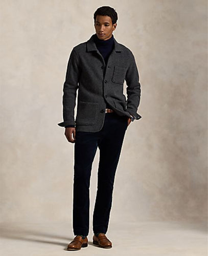model wearing POLO Ralph Lauren - LS Brushed Double Knit Chore Jacket