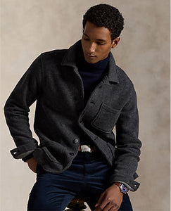 model wearing POLO Ralph Lauren - LS Brushed Double Knit Chore Jacket