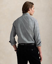 Load image into Gallery viewer, Model wearing POLO Ralph Lauren - LS Luxury Twill Sport Shirt - Polo Black/white - back
